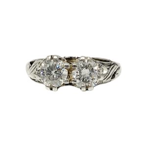 Diamond 0.87ct Ring In 18K White Gold