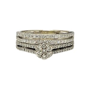 Diamond 0.60ct Duo Ring In 18K White Gold