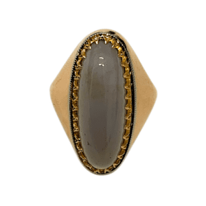 Chalcedony Ring In 18K Rose and White Gold