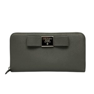 Prada Saffiano FIocco Bow Long Wallet