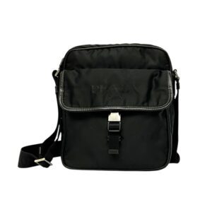 Prada Nylon Messenger Buckle Bag