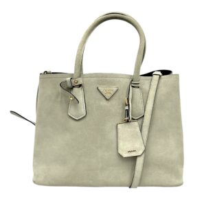 Prada Suede Double Tote Bag