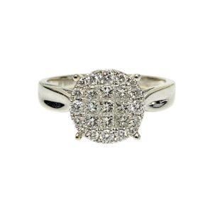 Diamond 0.57ct Ring In 14k White Gold