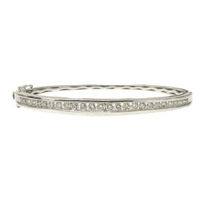 17.5cm Diamond 1.50ct Bangle In 9k White Gold