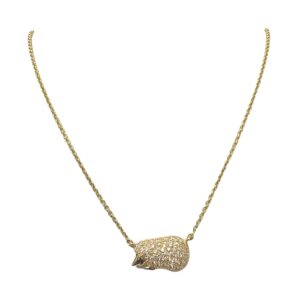 38cm Diamond 0.85ct Necklace In 18k Yellow Gold