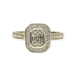 Diamond 0.30ct Ring in 9K Yellow  and White Gold