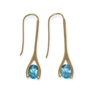 Topaz Earrings in 9K Yellow Gold