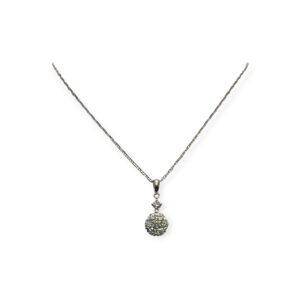 40cm Diamond 0.67ct Necklace in 18K White Gold