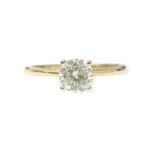 Diamond 1.03ct Ring in 14K Yellow and White Gold