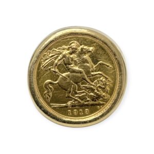 1913 Half Sovereign Ring In 9K and 22K Yellow Gold