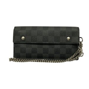 Louis Vuitton Damier Graphite Accordian Chain Wallet