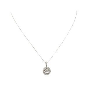 55cm Diamond 0.50ct Necklace In 14k White Gold