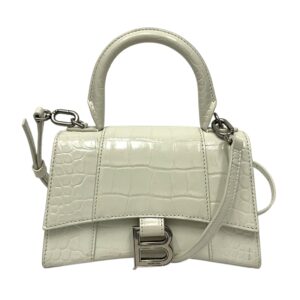 Balenciaga Croc-Embossed Hourglass Top Handle Bag