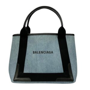 Balenciaga Navy Cabas Tote Bag
