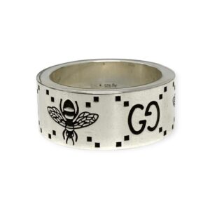 Gucci GG and Bee Ring in Sterling Silver