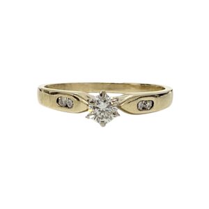 Diamond 0.25ct Ring In 9K Yellow Gold
