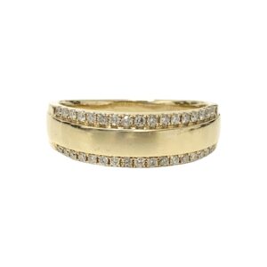 Diamond 0.37ct Ring In 10K Yellow Gold