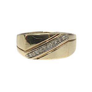 Diamond 0.10ct Ring In 9K Yellow Gold