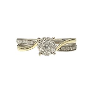 Diamond 0.25ct Ring In 10K Yellow and White Gold