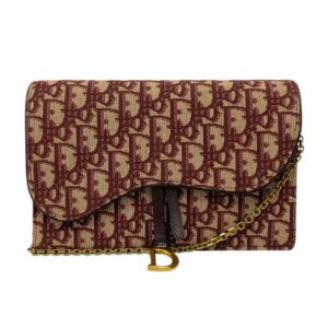 Dior Oblique Saddle Chain Pouch
