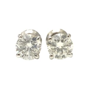 Diamond 1.10ct Earrings In 14K White Gold