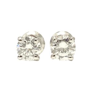 Diamond 0.81ct Earrings In 14K White Gold