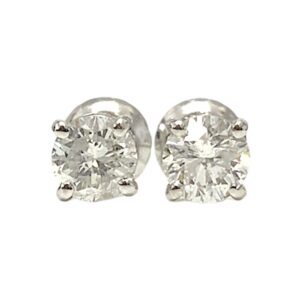Diamond 0.83ct Earrings In 14K White Gold