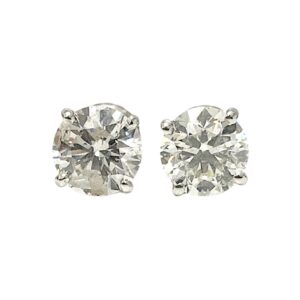Diamond 2.04ct Earrings In 14K White Gold