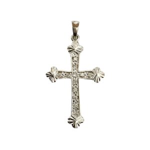 Diamond 0.05ct Pendant In 9K White Gold