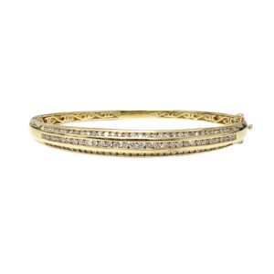 18.5cm Diamond 2.00ct Bangle In 10K Yellow Gold