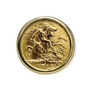 1905 Half Sovereign Ring In 9K and 22K Yellow Gold