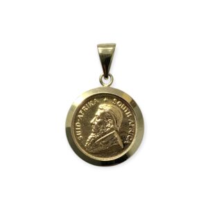 1/10oz Krugerrand Pendant In 9K and 22K Yellow Gold