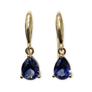 Quartz Earrings in 9K Yellow Gold