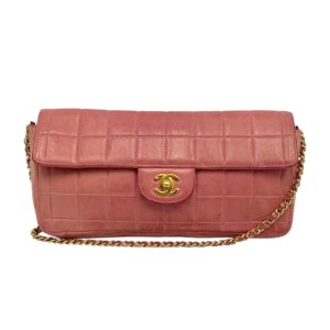 Chanel Quilted Lambskin East West Chocolate Bar Flap Bag