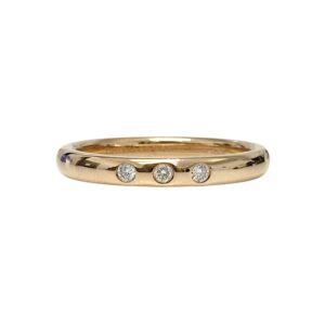 Tiffany and Co. Elsa Peretti Diamond 0.06ct Ring In 18k Rose Gold