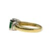Synthetic Emerald and Diamond 0.10ct Ring in 9K Yellow and White Gold