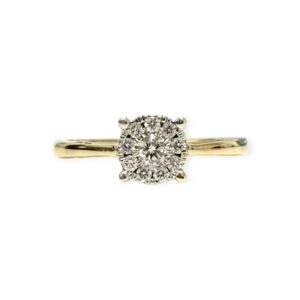 Diamond 0.20ct Ring in 14K Yellow and White Gold