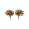 Synthetic Emerald and Diamond 0.10ct Earrings in 9K Yellow Gold