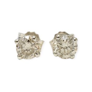 Diamond 0.40ct Earrings in 10K White Gold and Sterling Silver