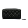 Chanel Quilted Caviar Zip Around Wallet