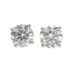 Lab-Grown Diamond 2.10ct Earrings In 14K White Gold