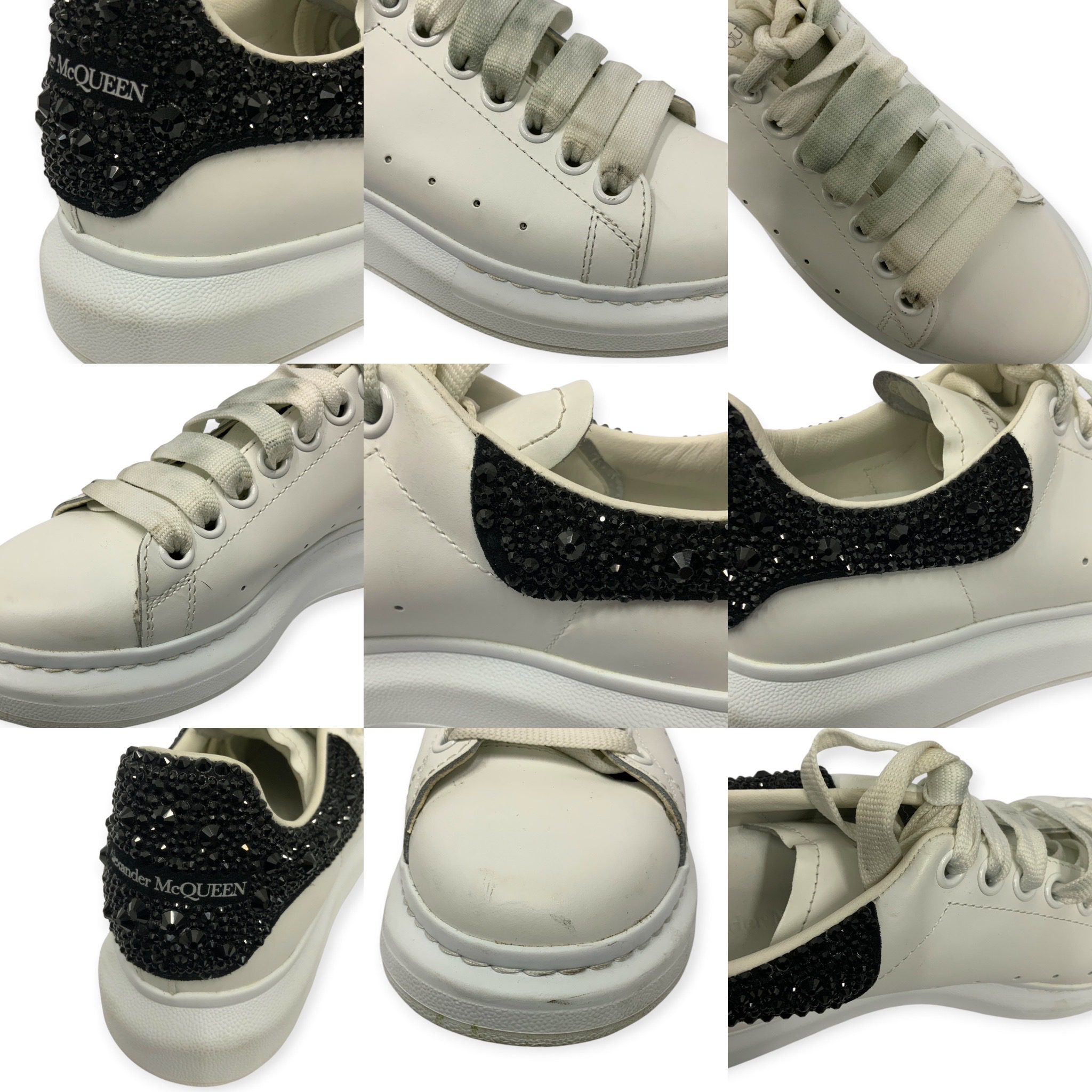 7F38F91D-F829-4D9B-A6CC-AF1D79D7816B Alexander Mcqueen Crystal Embellished Sneaker Size 38