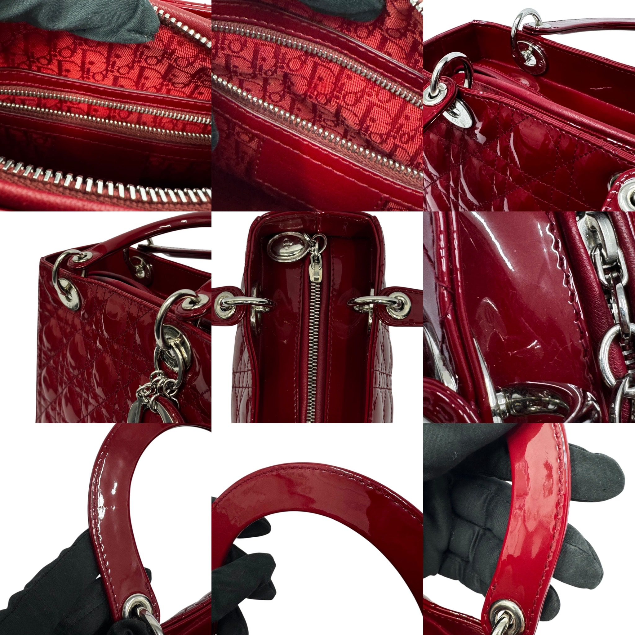 FA0EFA94-9F82-4016-A4EE-EF960A018E52 Dior Patent Lady Dior Medium Bag