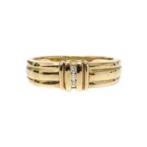 Diamond 0.10ct Ring In 9K Yellow Gold