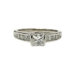 Diamond 1.12ct Ring In 14K White Gold