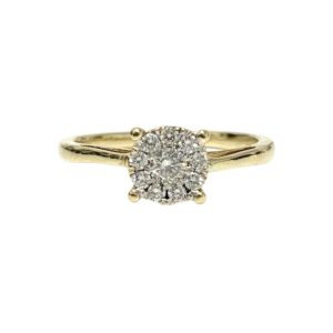 Diamond 0.20ct Ring In 9K Yellow Gold