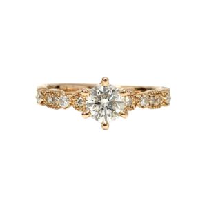 Diamond 0.69ct Ring In 18K Rose Gold