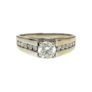 Diamond 1.06ct Ring In 14K White Gold
