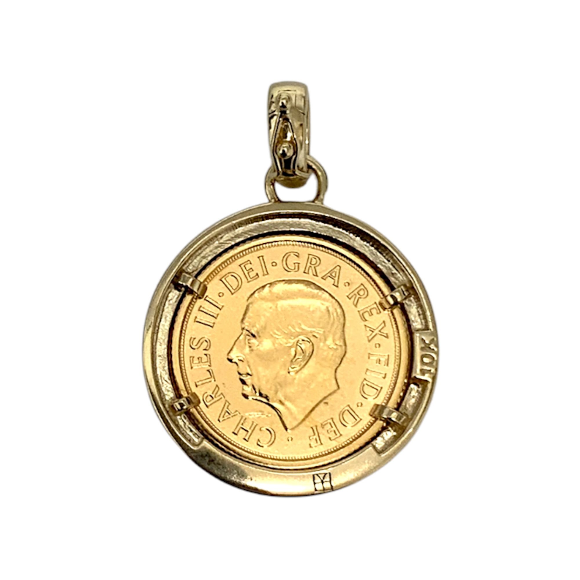 IMG_5206-Photoroom 2024 Full Sovereign Diamond 0.25ct Pendant in 10K and 22K Yellow Gold