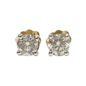 Diamond 0.45ct Earrings in 9K and 10K Yellow Gold